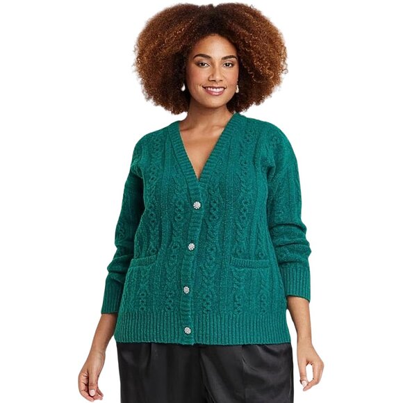 A New Day Women's Cardigan Long Sleeve‎ Thick Sweater - Size Large - Picture 3 of 10